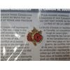 Image 2 : Canada Remembers pin. Gold Maple Leaf with Red Poppy. Housed in its original unopened Veterans Affai