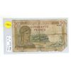 Image 1 : France. 1937 50 Francs. Good with missing pieces and tears.