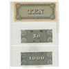 Image 2 : Set of 3 Counterfeit Confederate States of America notes. 1864 10 Dollars, 1864 50 Dollars and 1861 