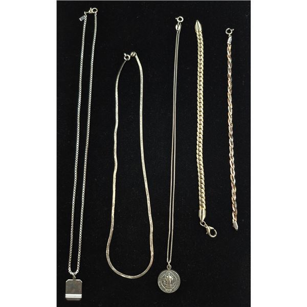 Lot of VTG 925 Sterling Bracelets & Necklaces (27.02g)