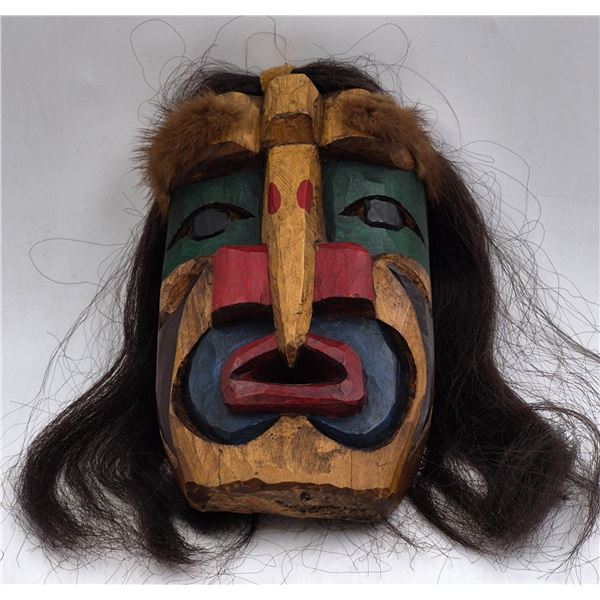 Hand-Carved Indigenous Wooden Mask