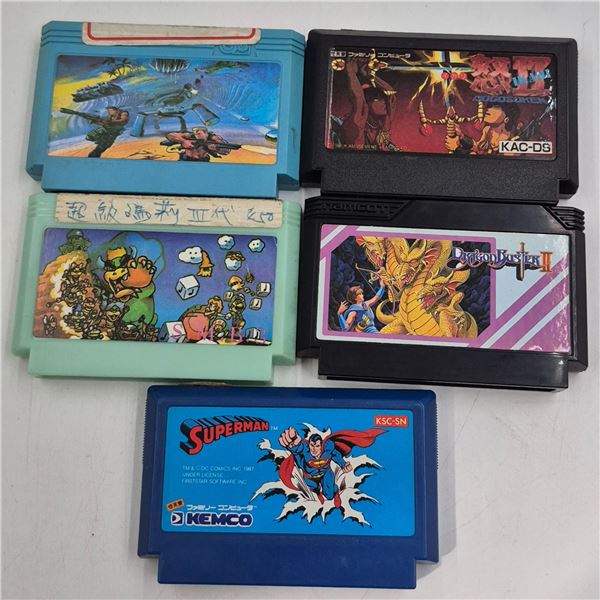 Lot of Assorted Family Computer (Famicom) Console Cartridges