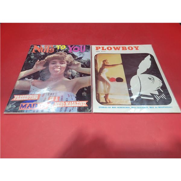 2 VTG Men's Magazines (Nuts to You & Plowboy)