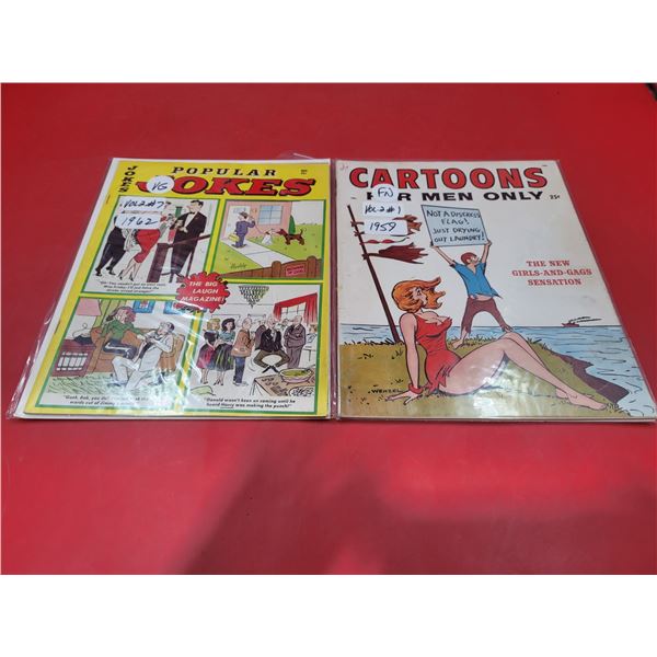 1962 Popular Jokes Magazines & 1959 Cartoons For Men Only Magazine