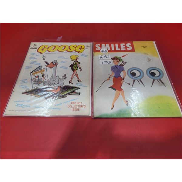 VTG Goose Adult Humor Magazine & 1953 Smiles Magazine