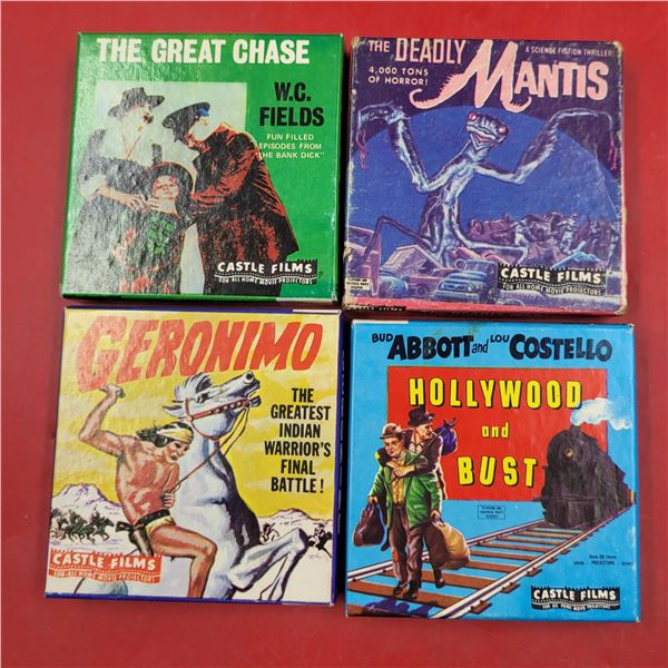 4 Castle Films 8mm Reels