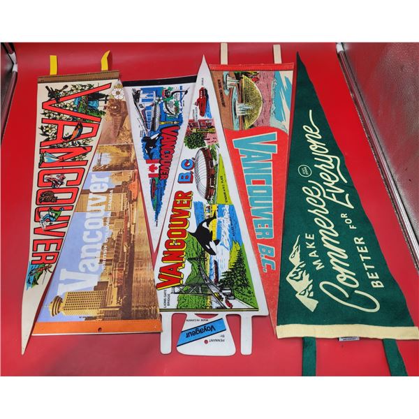 Lot of Vancouver-Themed Pennants