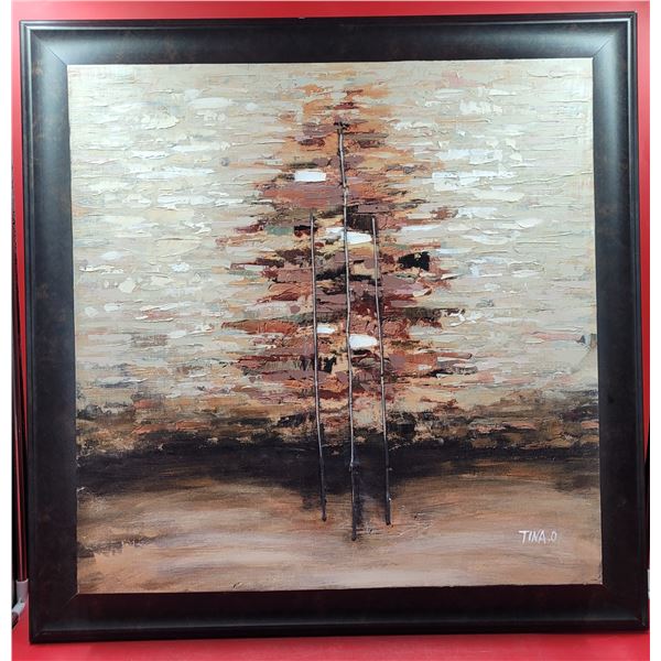 Framed Textured Tree Print by Tina O
