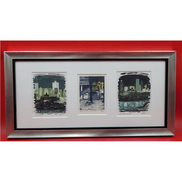 Framed, Signed, & Numbered Cityscape Prints by Weber
