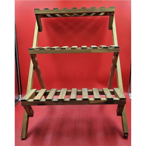 3-Tier Folding Wooden Plant Stand