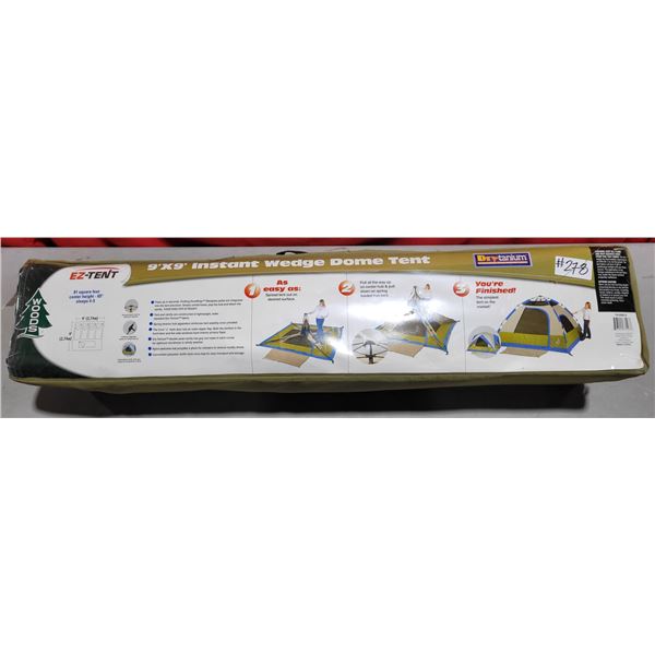Woods EZ-Tent 9'x9' Instant Wedge Dome Tent