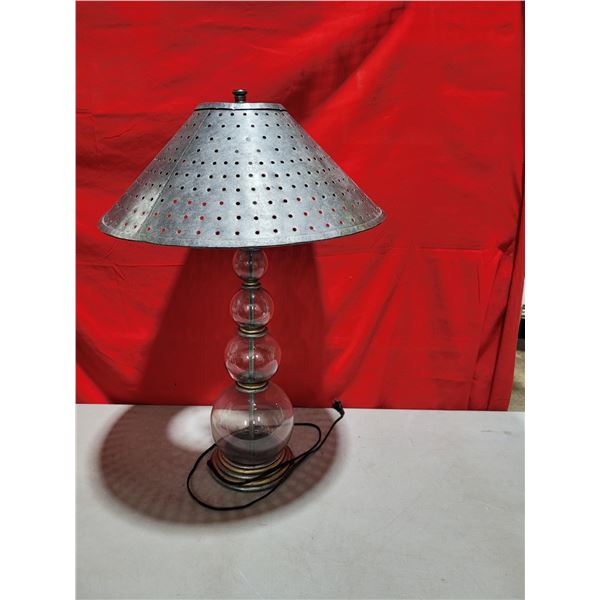 Table Lamp w/ Perforated Metal Shade