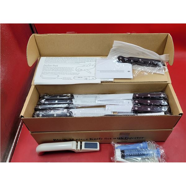 Lot of New Knives & Block