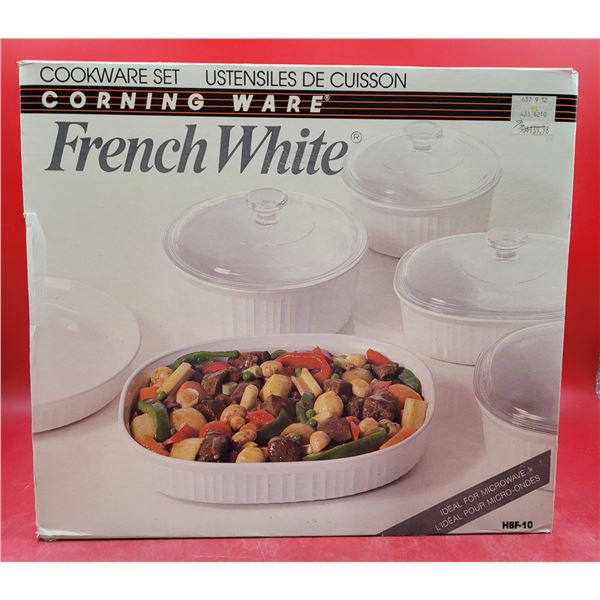 French White Corning Ware Set