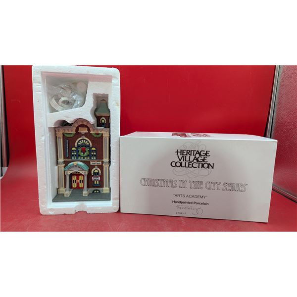 Heritage Village Collection Hand-Painted Porcelain "Arts Academy"