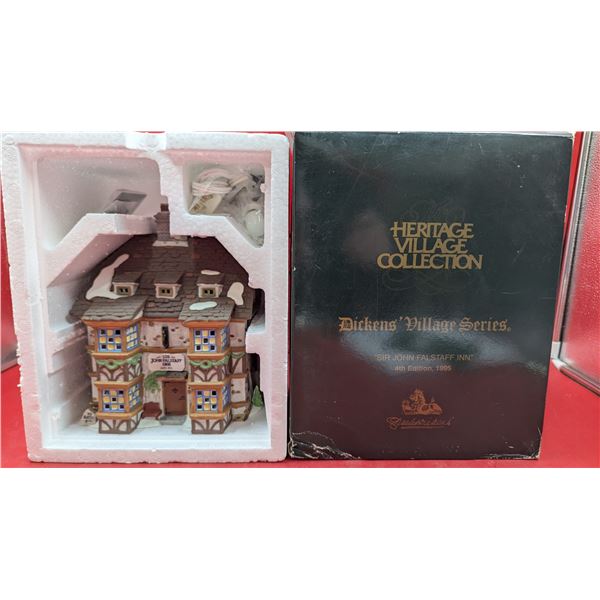 Heritage Village Collection Hand-Painted Porcelain "Sir John Falstaff Inn"