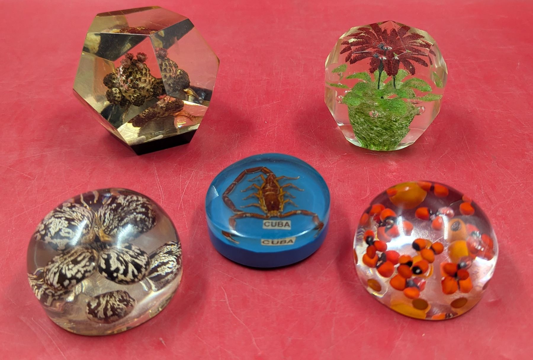 Lot of Novelty Glass Paperweights