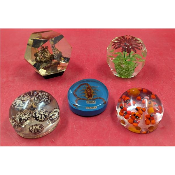 Lot of Novelty Glass Paperweights