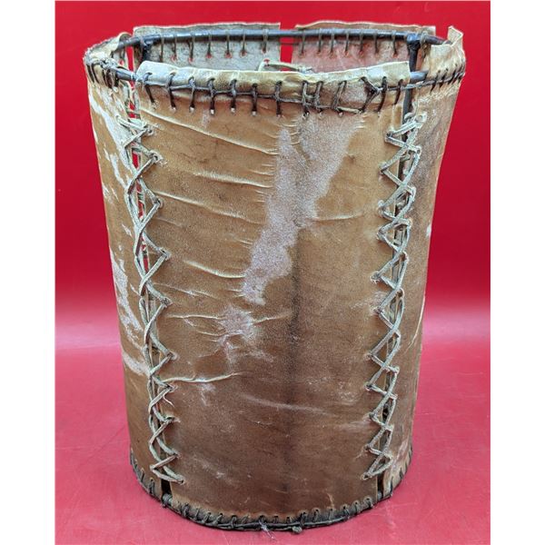 Handmade First Nations Hide Container