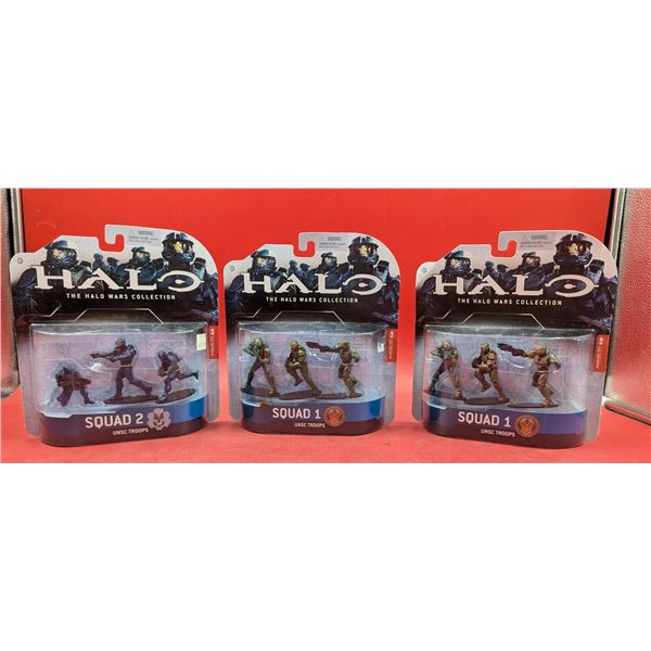 3 Sealed Halo UNSC Squad Troops