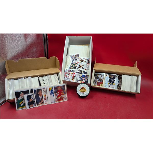 Lot of Assorted Hockey Cards & Collectible Puck