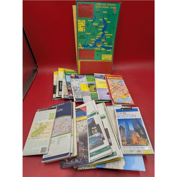 Lot of Assorted VTG Road Maps