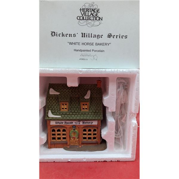 Department 56 Heritage Village Collection Handpainted Porcelain "White Horse Bakery"