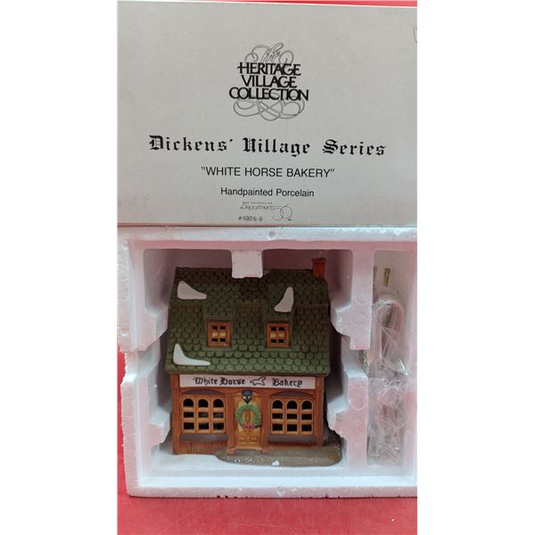 Department 56 Heritage Village Collection Handpainted Porcelain "White Horse Bakery"