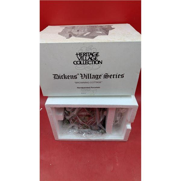 Department 56 Heritage Village Collection Handpainted Porcelain "Browning Cottage"