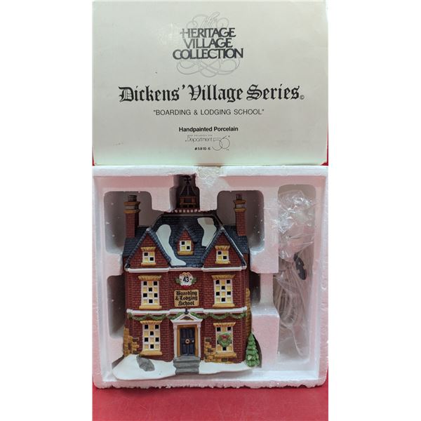 Department 56 Heritage Village Collection Handpainted Porcelain "Boarding 