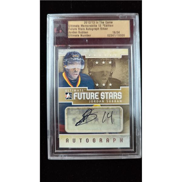Autographed Future Stars Jordan Subban Hockey Card