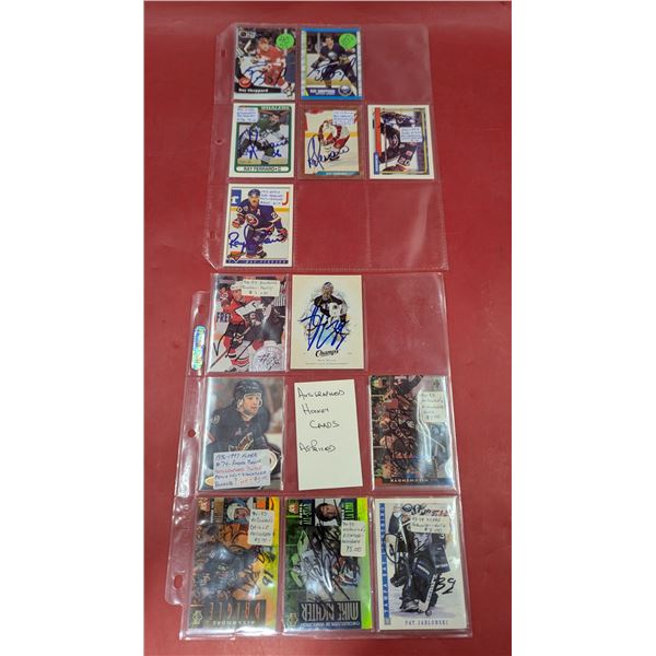 Lot of Assorted Autographed Hockey Cards w/ Ferraro, Sheppard, & More