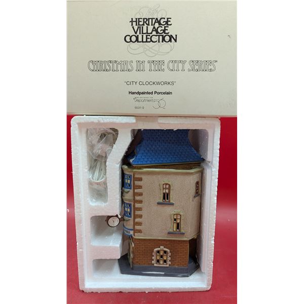 Department 56 Heritage Village Collection Handpainted Porcelain "City Clockworks"