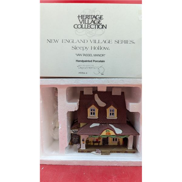 Department 56 Heritage Village Collection Handpainted Porcelain "Van Tassel Manor"