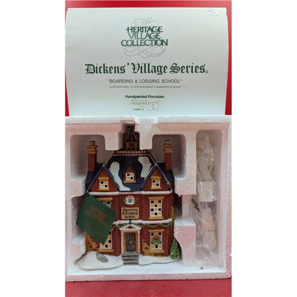 Department 56 Heritage Village Collection Handpainted Porcelain "Boarding & Lodging School"