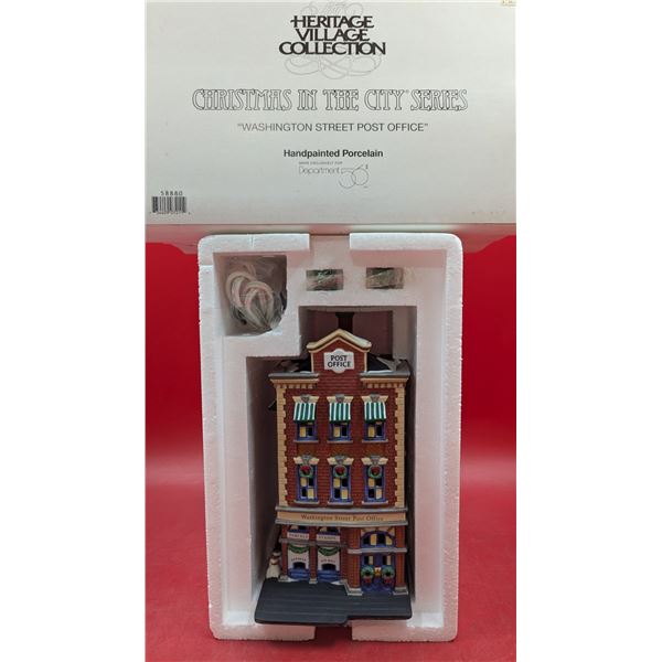 Department 56 Heritage Village Collection Handpainted Porcelain "Washington Street Post Office"