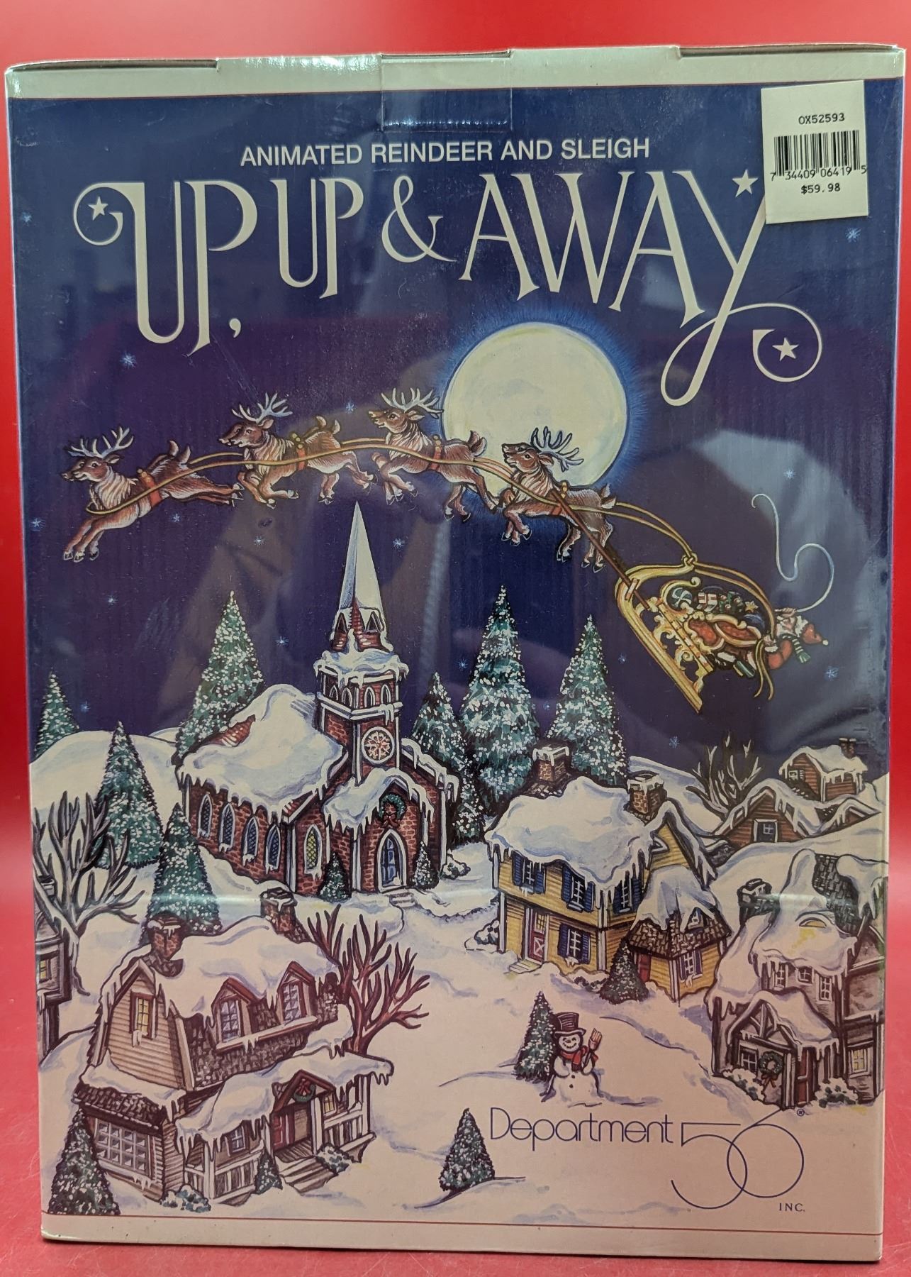 Department 56 Up, Up & Away Animated Reindeer & Sleigh