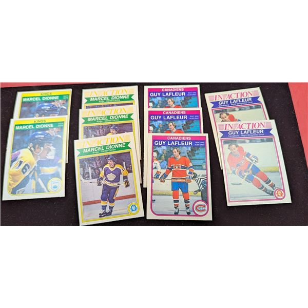 Lot of 1982 OPC NHL Marcel Dionne & Guy Lafleur Cards