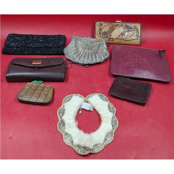 Lot of VTG Wallets, Clutches, & Collar