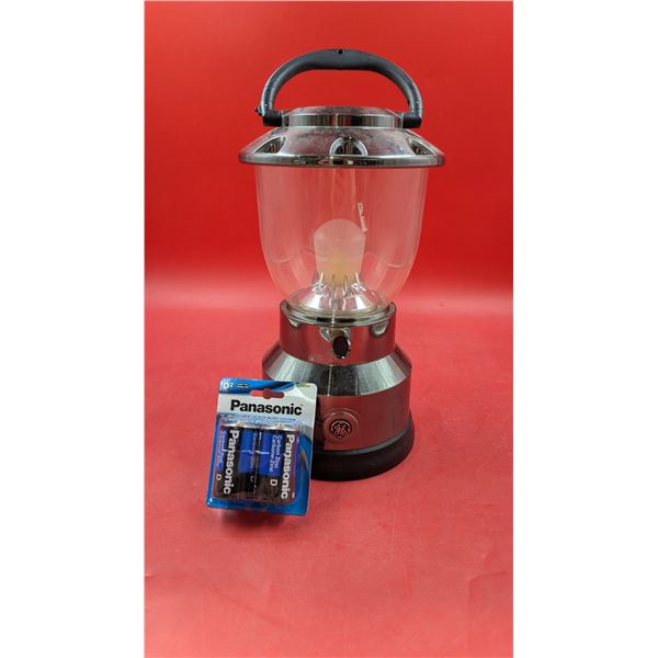 General Electric Battery-Powered Lantern w/ Pack of D2 Batteries