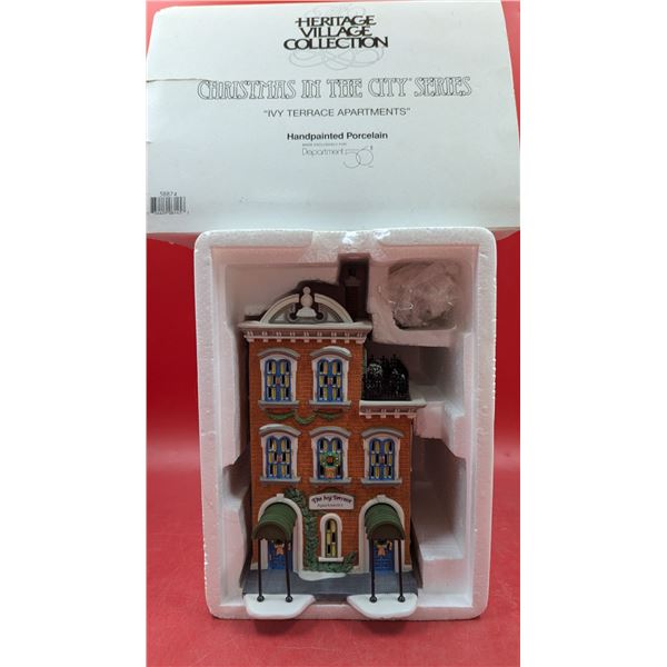 Heritage Village Collection Hand-Painted Porcelain - "Ivy Terrrance Appartments"