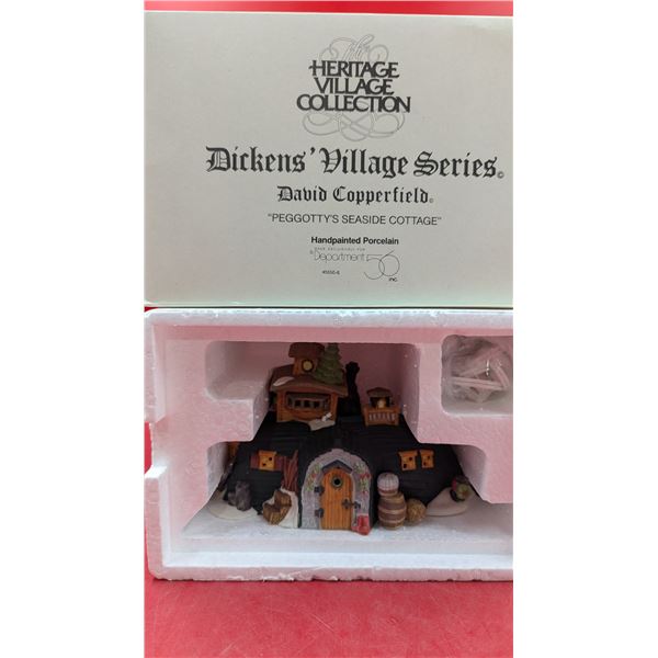Heritage Village Collection Hand-Painted Porcelain - "Peggotty's Seaside Cottage"