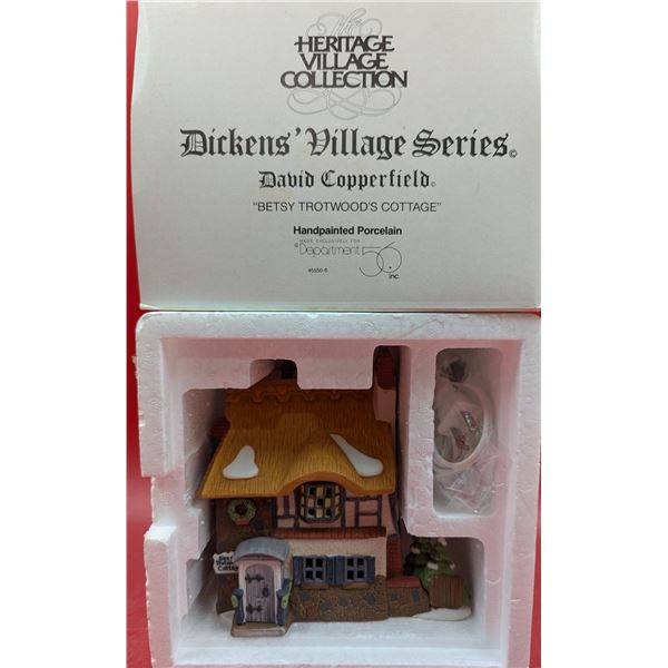 Heritage Village Collection Hand-Painted Porcelain - "Betsy Trotwood's Cottage"