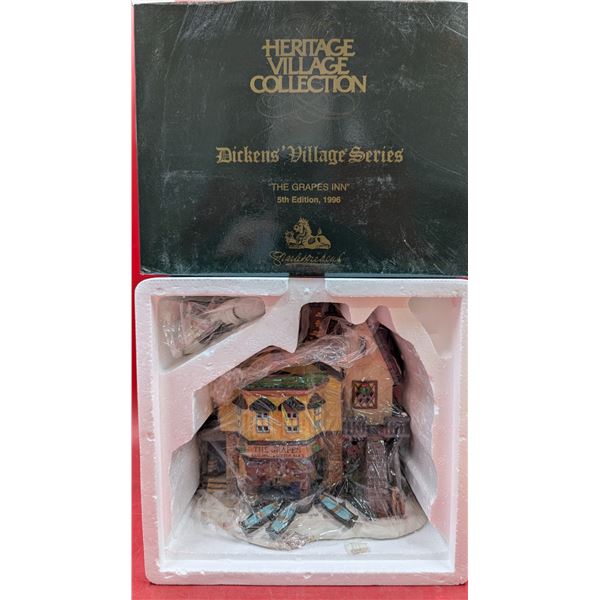 Heritage Village Collection Hand-Painted Porcelain - "The Grapes Inn"