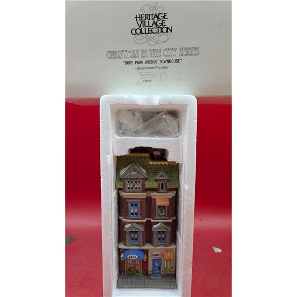 Heritage Village Collection Hand-Painted Porcelain - "5609 Park Avenue Townhouse"