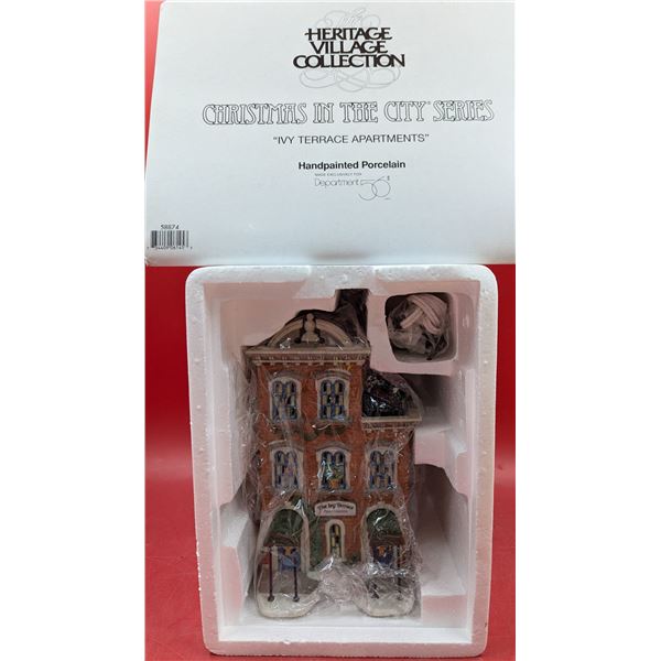 Heritage Village Collection Hand-Painted Porcelain - "Ivy Terrrance Appartments"