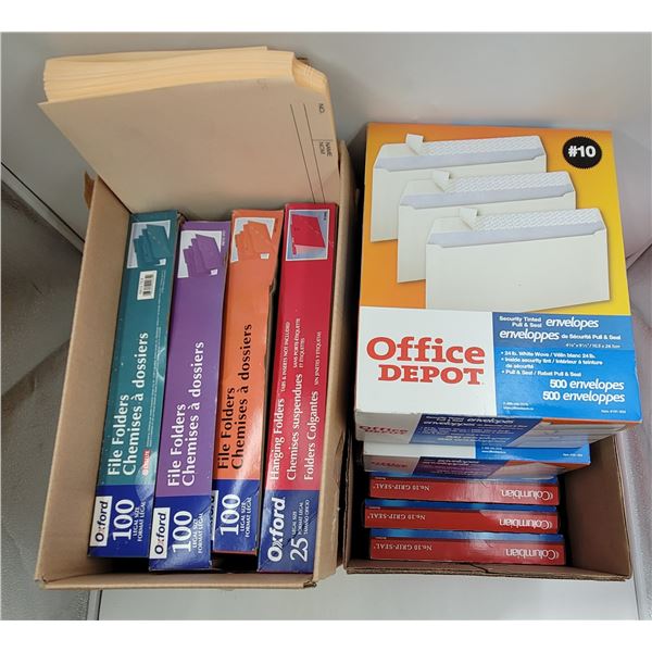 Office Lot, file folders, envelopes ..