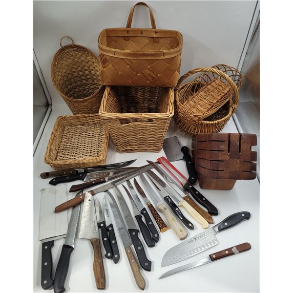 Knife and Basket Lot