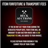 Image 1 : Item Forfeiture & Transport, Shipping, Delivery Fees & Conditions