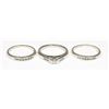 Image 2 : 10 KARAT WHITE GOLD 3 BAND WEDDING SET 4.95 G